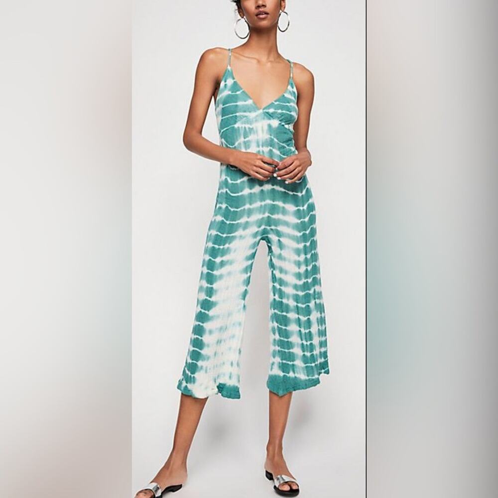 Free People Jen's Pirate Booty Tie-Dye Jumpsuit size Medium